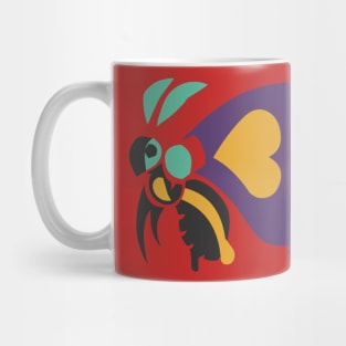 Vector Colorful Heart Drip Moth Mug